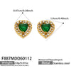 Green Heart Studs
