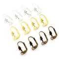 Leverback Earring Findings with Small Loops in Mixed Finishes view 1