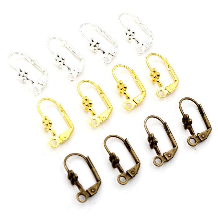 Leverback Earring Findings with Small Loops in Mixed Finishes