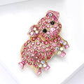 Pink Crystal Pig Brooch A Pink Crystal-Covered Pig view 3