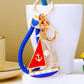 Pearl Sailboat Keychains with Five Loop Styles and Two Wrist Loop Options view 7