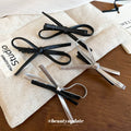 Silver Bow Duckbill Hair Clip With Unlisted Black Version In Main Gallery view 3