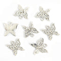 Rhinestone Butterfly Silhouette Charms in Gold and Silver Tones view 6