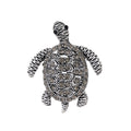 Red Silver Tone Sea Turtle Crystal Two Designs Metal Brooch Pin view 6