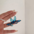 Blue Butterfly Drop Earrings with Clip or Hook Options view 7