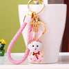 Pink-Braided-Loop Standing-Rabbit