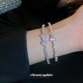 Butterfly Crystal Open Bangle In Silver Tone Or Gold Tone view 4