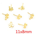 Gold Tone Stainless Steel Stud Earring Components in Mixed Shapes view 10