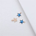 Gold Tone Glitter Enamel Star Charms in Three Colors view 3