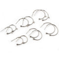 Open C Hoop Earring Findings With Hanging Loops in Silver Tone view 1