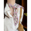 Printed Skinny Scarf Neck Accessories in Five Patterns view 9