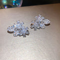 Crystal Flower Earrings with Stud and Huggie Hoop Options view 7