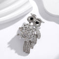 Owl Crystal Metal Brooch Pin for Jackets and Lapels view 5