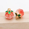 Small and Large Multi-Color Glass Pumpkin Charm Collection view 12