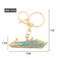 Rhinestone Cruise Ship Keychain Gold Metal Charm Four Colors view 3