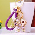 Mixed Crystal Beaded Striped Lucky and Ruyi Elephant Keychains in Forty Three Styles view 1