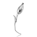 Long Stem Tulip Brooch in Polished Metal for Jackets and Scarves view 5