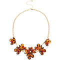 Tortoiseshell Acrylic Petal Hoop Earrings Coffee Gold view 5
