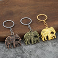 I Love Thailand Elephant Pair Metal Keychains in Three Finishes view 1