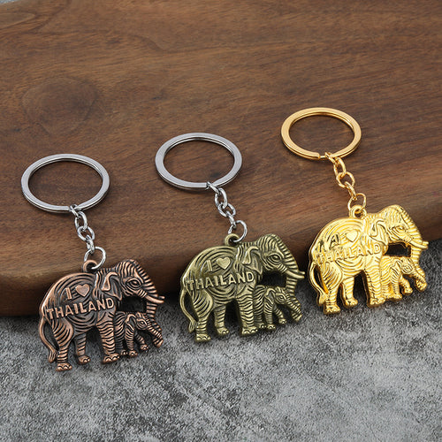 3D Elephant or Pixiu Zinc Alloy Keychain Gift Pendant