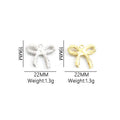 Polished Gold Silver Bow Alloy Charms in 2 Styles for Jewelry Crafts view 2