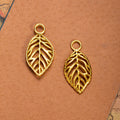 Veined Open Leaf Metal Charm in 3 Finishes for Jewelry Crafts view 6