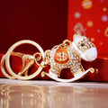 Mini Crystal Rocking Horse Keychains and Tassel Car Hangers view 9