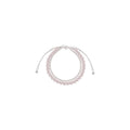 Pink Pearl Pave Crystal Double Strand Adjustable Bracelet view 5