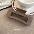 Square Hollow Soft Matte Hair Claw Clip Six Solid Colors view 4