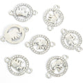 Rhinestone Elephant Connector Charms in Gold and Silver Tones view 3
