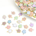 Patterned Mandala Flower Charm Jewelry Components For DIY Earrings And Bracelets Charms view 1