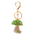Rhinestone Mushroom Keychain With Split Ring And Lobster Clasp view 5