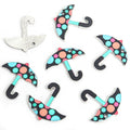 Colorful Umbrella Enamel Metal Jewelry Charms, 16 Designs view 9
