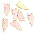 Printed Lounging Cat Alloy Charm Pendants in Seven Designs view 8