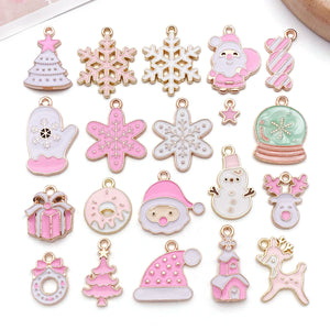 Enamel Christmas Charms in Alloy, Single Pieces and Assorted Packs