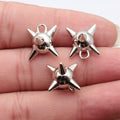 Spiked Ball Charm In 5 Metal Finishes For Jewelry Making view 7