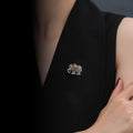Gold Tone Silver Tone Elephant Metal Brooch Pin for Jackets and Lapels view 5
