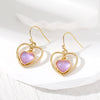 Purple Heart Earrings