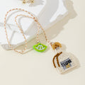Beaded Tequila Bottle And Lime Charm On Braided Cord view 6