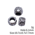 Leaf Pattern Silver Tone Large Hole Spacer Beads For Jewelry Making view 3