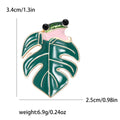 Green Leaf Frog Brooch in Black or Pink with Gold Tone Trim view 6