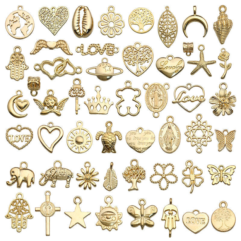 KC Gold Tone Zinc Alloy Vintage Theme Charm Pendant for DIY Necklace Earring Phone Case