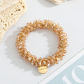Crystal and Faux Pearl Spiral Hair Ties in Twelve Colorways view 7