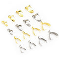 Stainless Steel Pinch Bails for Pendants in Assorted Sizes view 1