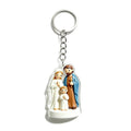 Holy Family Keychain With Thank You Card And White Organza Bag view 5