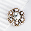 Flower Pearl Look Metal Brooch Pin for Jackets and Lapels view 5