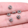6x6x2mm 0.21g Multicolor Zinc Alloy Flat Round Spacer Beads and Washer Beads for Bracelet DIY Jewelry