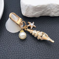 Gold Tone Conch Scallop Starfish and Pearl-Look Clasp Charms for Accessory Making view 4