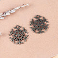 Openwork Snowflake Charm Pendant In Two Antique Finishes For Jewelry Making view 3
