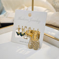 Gold Mixed Blue Butterfly Six Pair Earring Card Set view 3